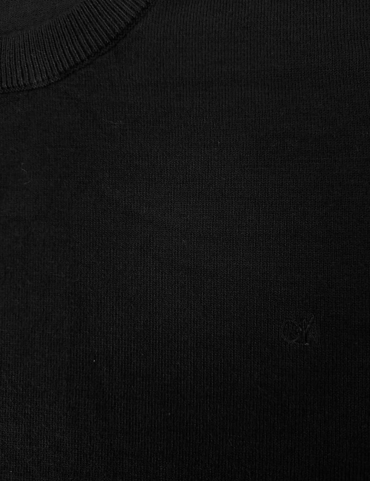 Vista 2 Suéter Calvin Klein Masculino Regular Tricot Calvin Klein preto