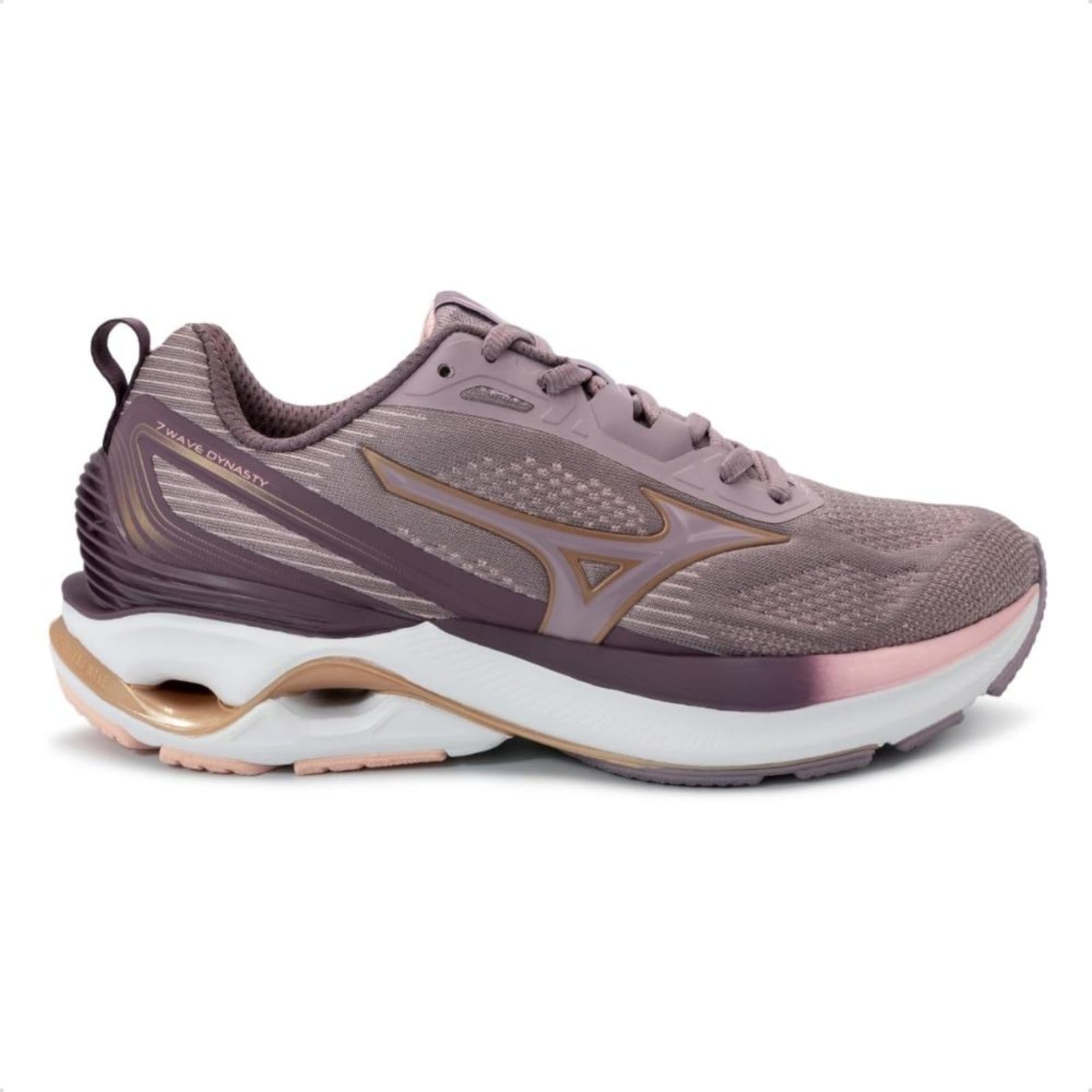 Vista principal Tênis Mizuno Feminino Wave Dynasty 7 Corrida Mizuno rosa