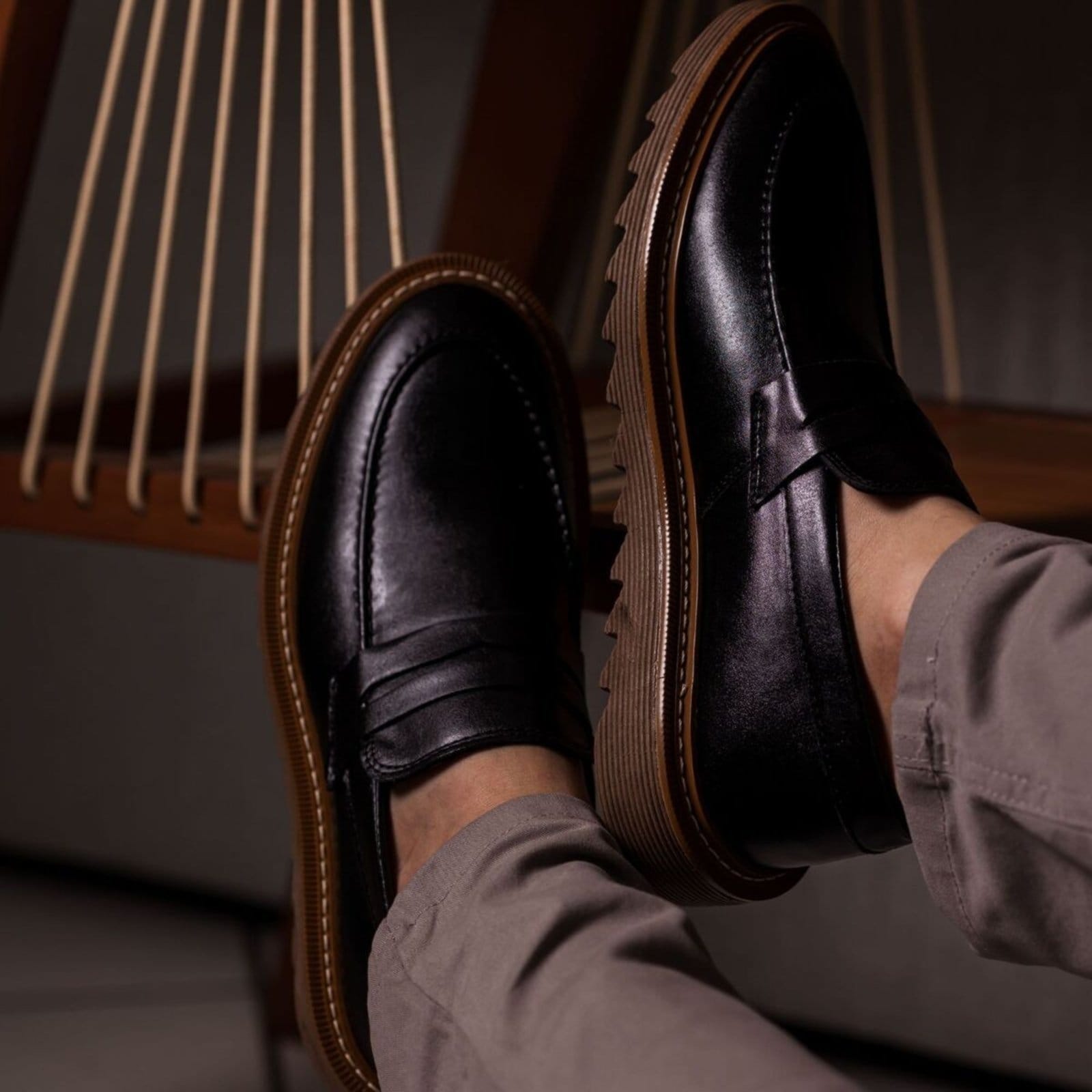 Sapato Masculino Dubai Mocassim Tratorado Social Mocassim Casual Moderno - 2