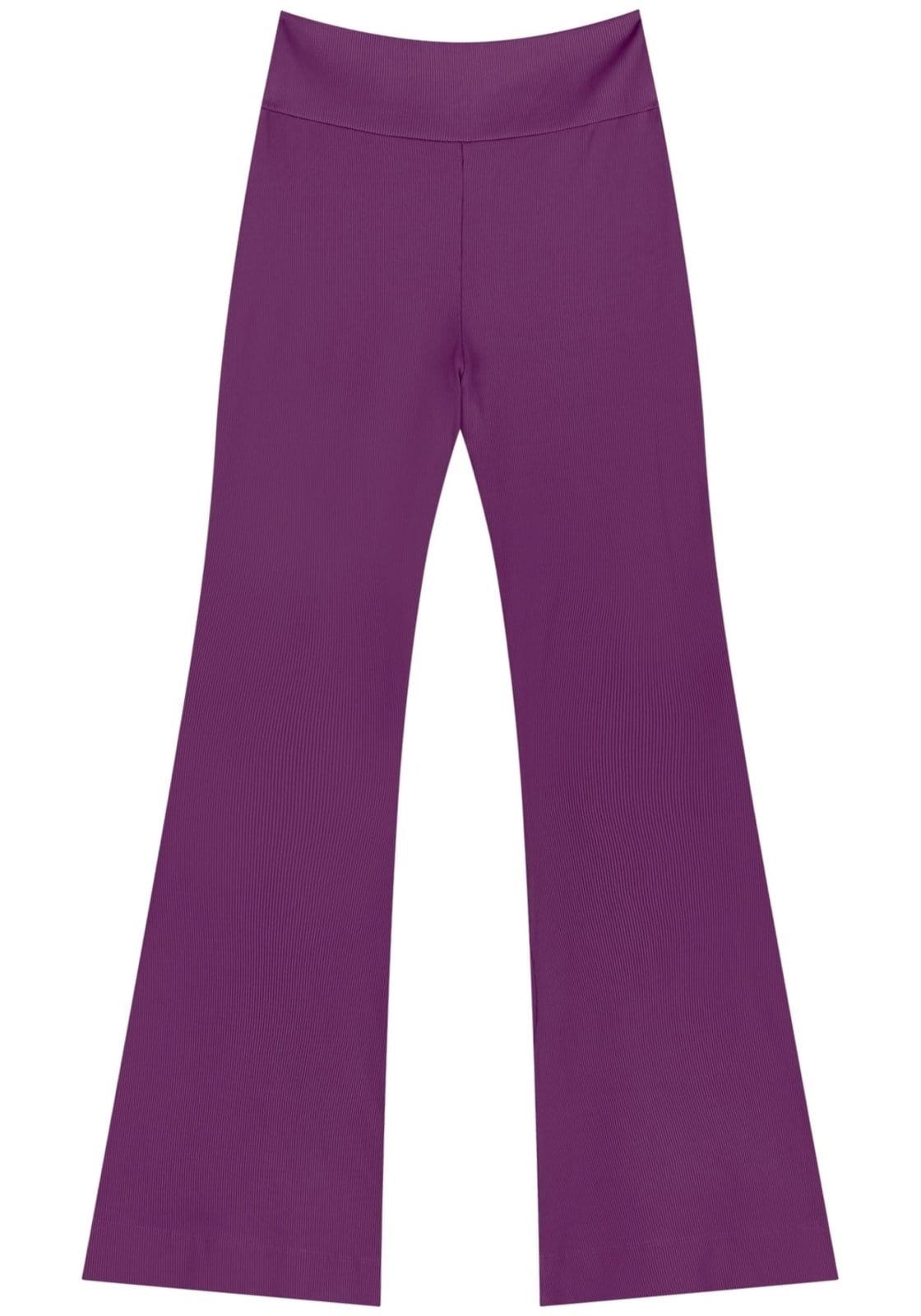 Vista principal Calça Reta Com Cintura Alta E Proteção Solar Move Lez a Lez roxo