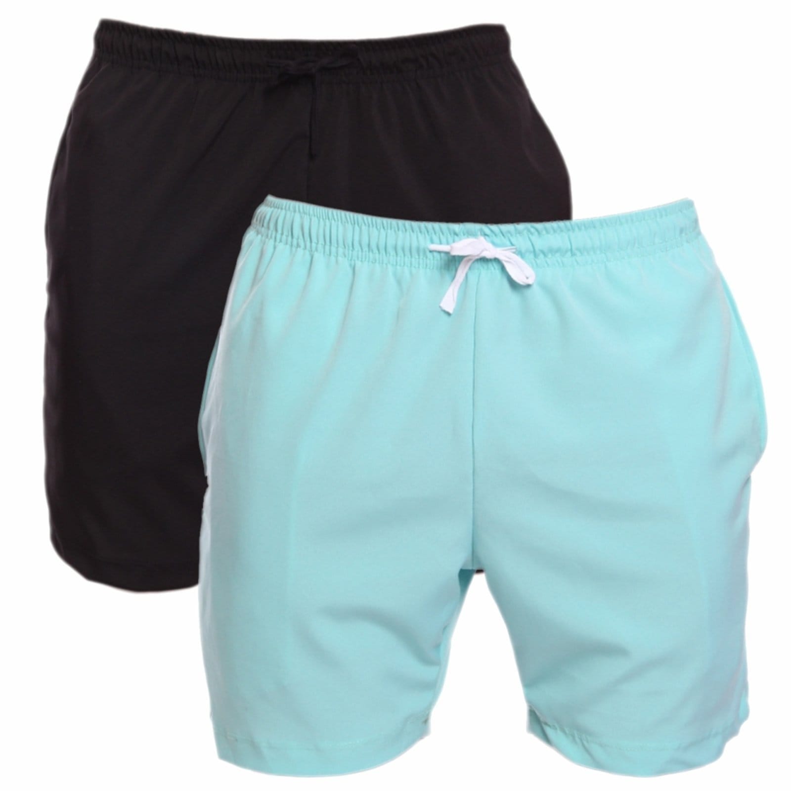 Kit 2 Shorts Tactel Masculino Adulto Estilo Mauricinho Praia Piscina Preto/Verde