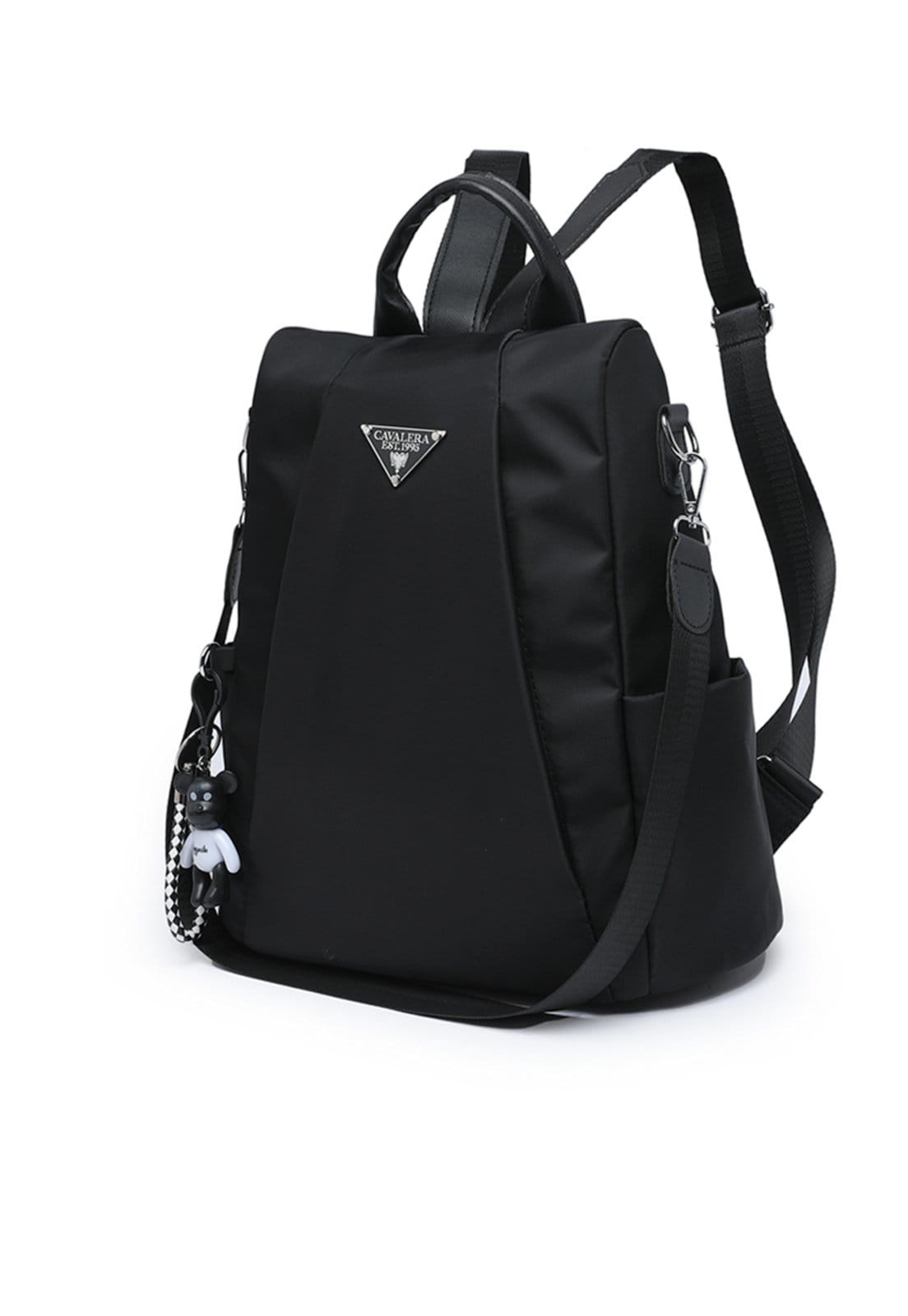 Vista 2 Mochila Bolsa Cavalera Moda Casual Feminina Passeio Antifurto Reforçada Espaçosa Cavalera preto