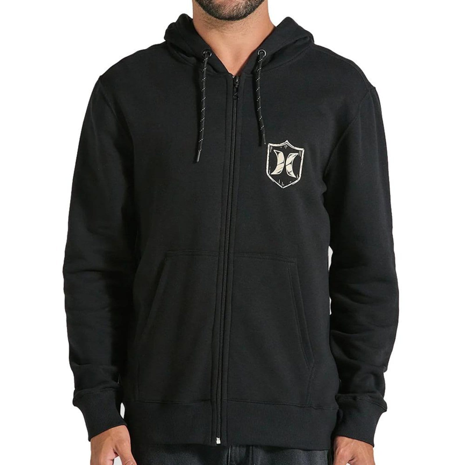 Vista principal Moletom Hurley Aberto Eagle WT25 Masculino hurley preto