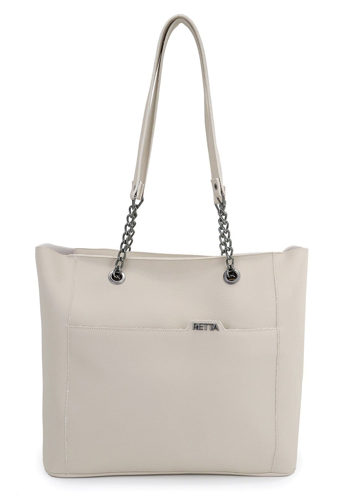 Vista 2 Bolsa Saco Grande Ombro e Mão Retta Oficial Marfim Retta Oficial off-white