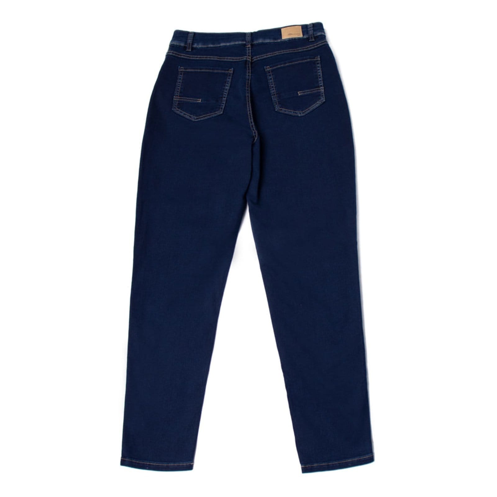 Vista 2 Calça Jeans Feminina Sawary Plus Size Fly Escuro Sawary azul