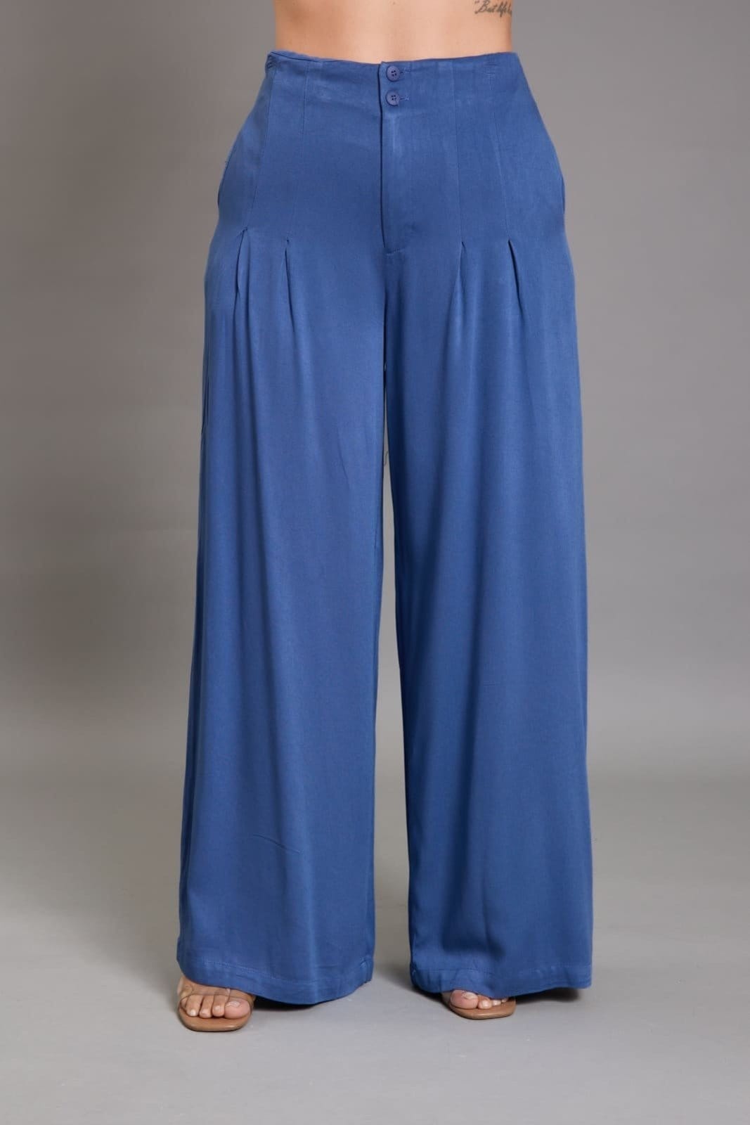 Calça Pantalona Feminina em Viscose Lemier Collection