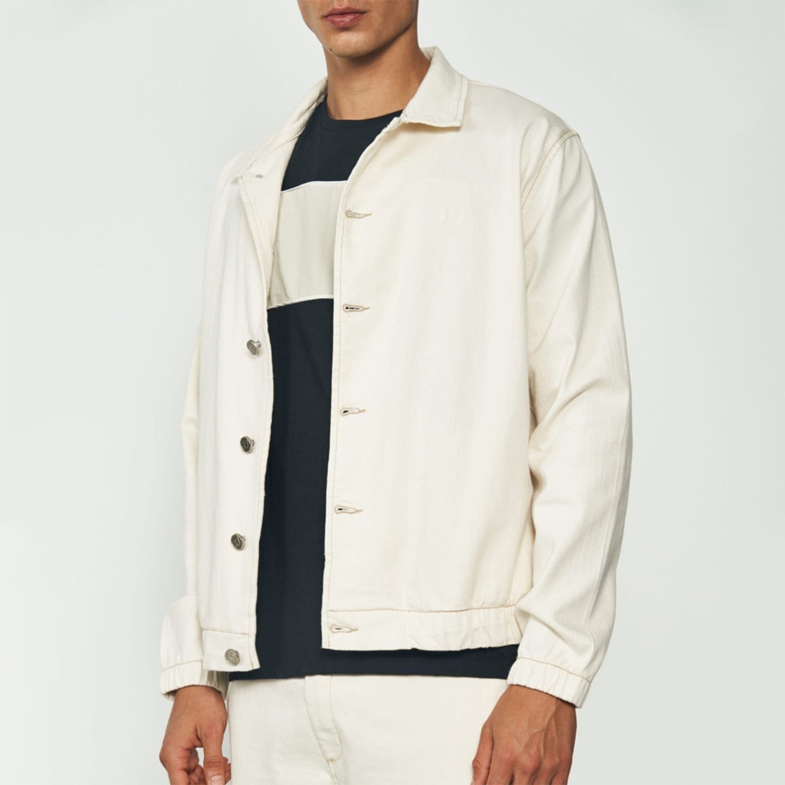 Jaqueta Sarja Colcci Bomber Ou25 Off White Masculino