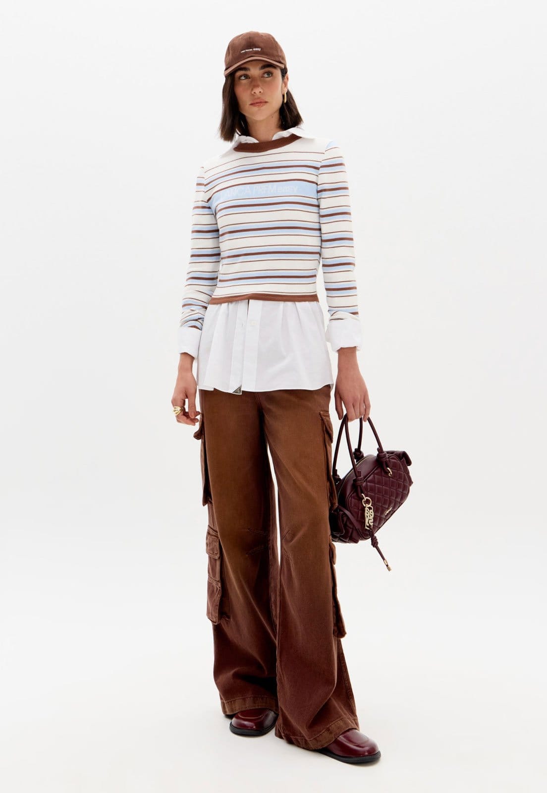 Vista 2 Blusa Feminina Lança Perfume Listrada Cropped Off-White Lança Perfume off-white white