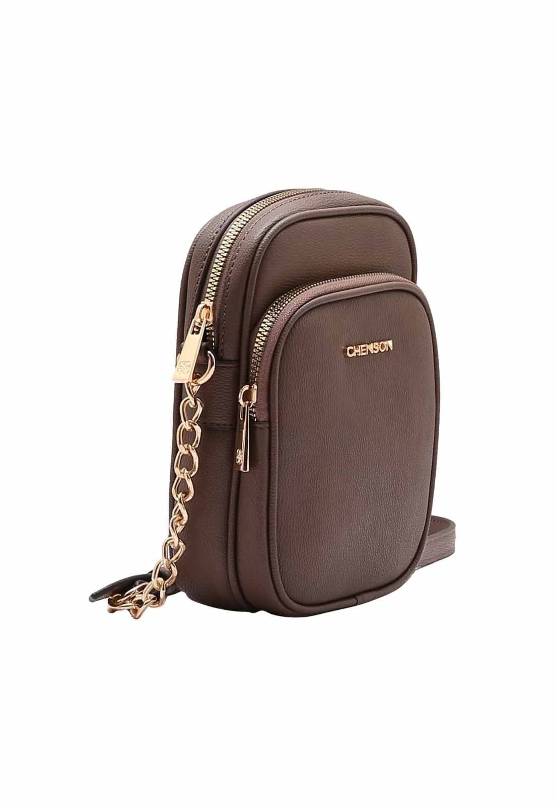 Vista 2 Bolsa Feminina Chenson Original Transversal 3484934 Chenson marrom