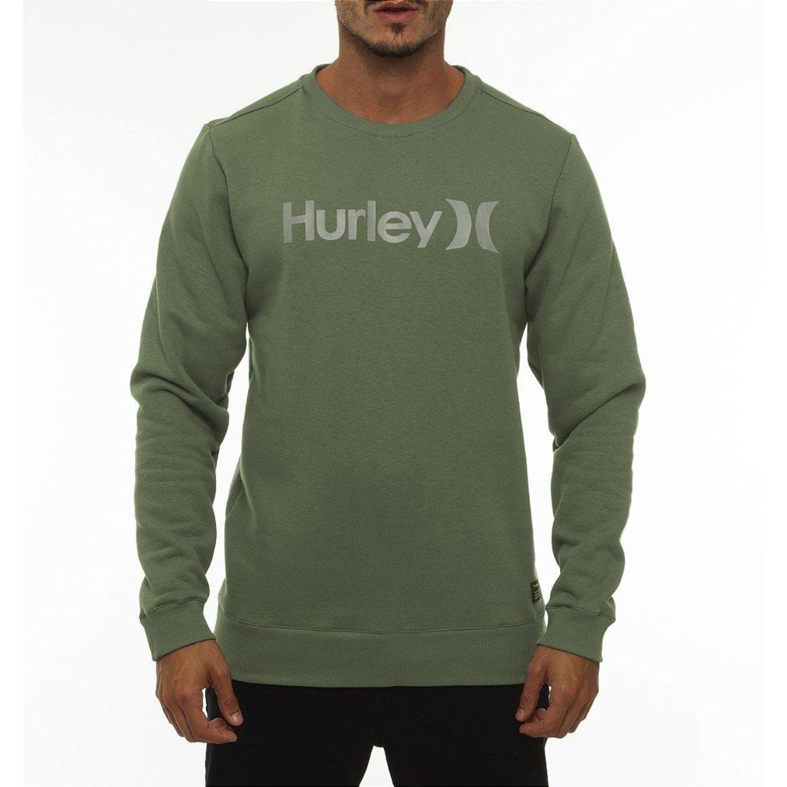 Vista principal Moletom Hurley Careca One&Only WT23 Masculino Militar hurley verde