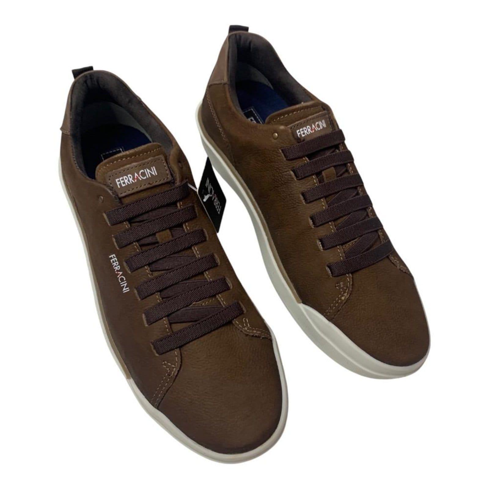 Vista 2 Tênis Sapatênis Ferracini Star Nobuck Chocolate Couro FERRACINI marrom