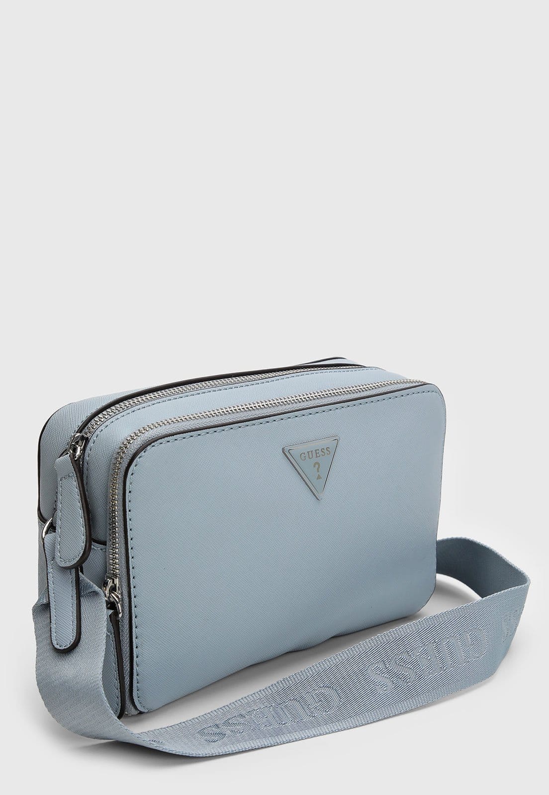 Vista 2 Bolsa Feminina Guess Pequena Logo Claro Guess azul