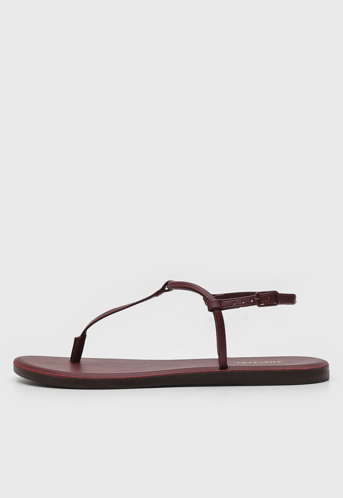 Vista principal Rasteira Anacapri Lisa Bordô Anacapri vinho