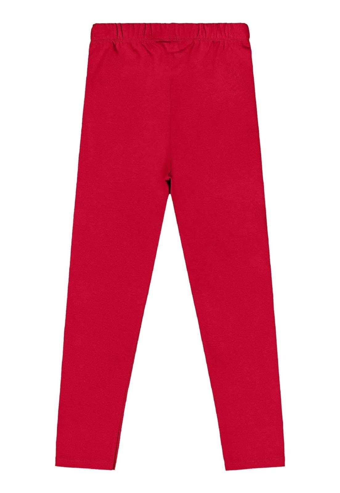 Vista 2 Infantil - Legging em Cotton para Menina Quimby Quimby vermelho