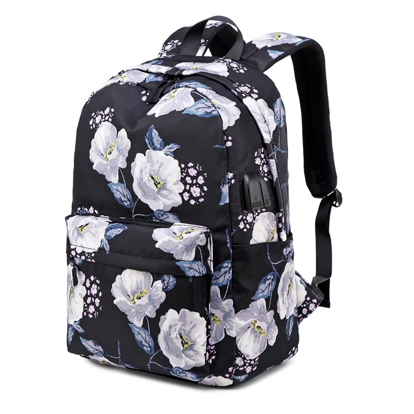 Vista 2 Mochila Usb Notebook Bolsa Necessarie Feminina Kit Escolar 01 GUELPH preto