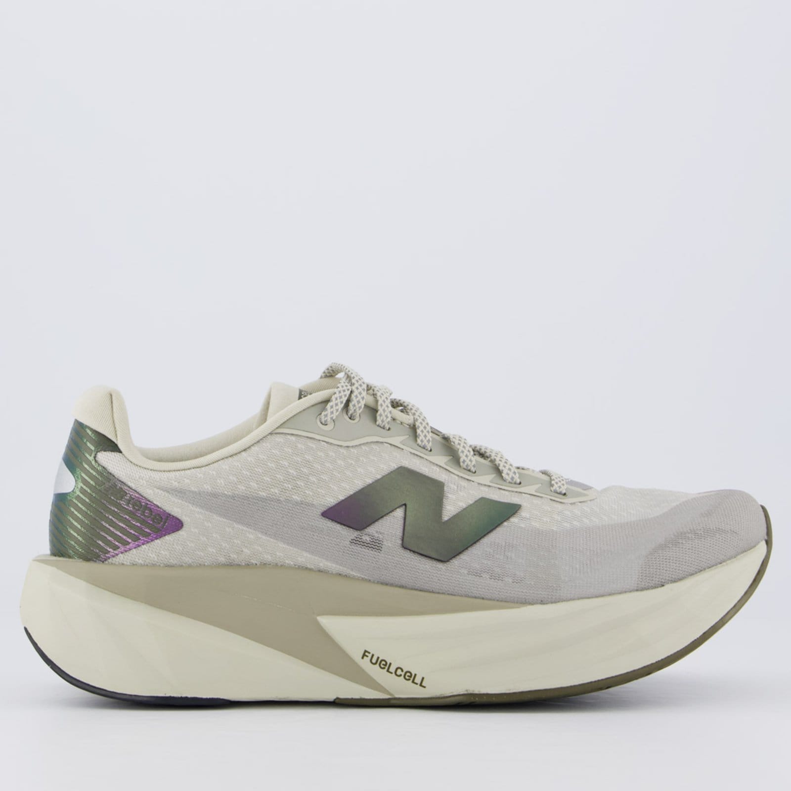 Tênis New Balance Fuelcell Rebel V5 Cinza e Roxo