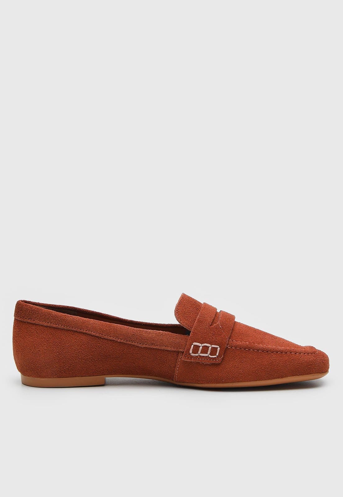 Vista 2 Mocassim Feminino Santa Lolla Camurça Terracota Santa Lolla vermelho
