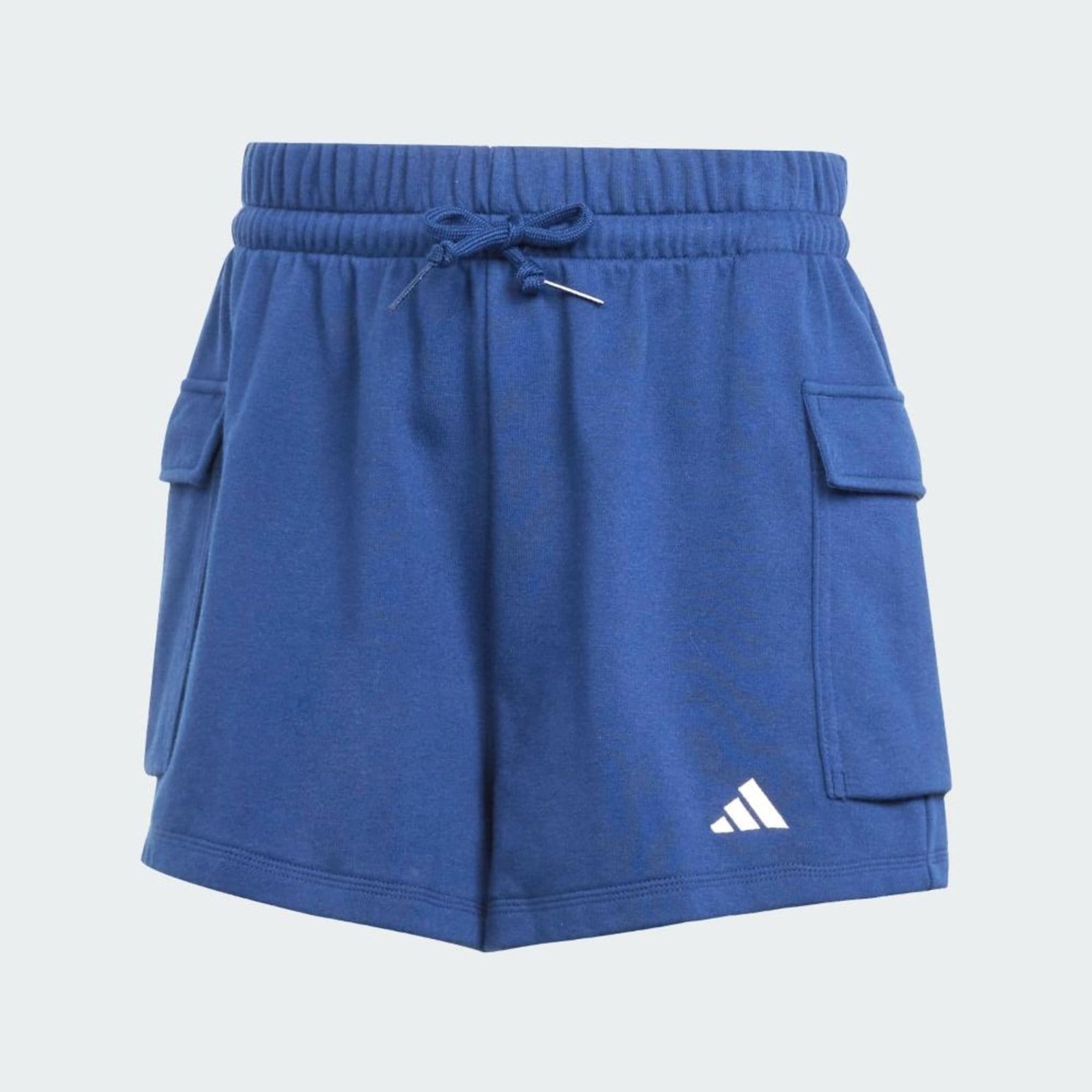 Vista 2 Shorts Essentials Cargo de moletinho com logotipo pequeno adidas Sportswear Adidas azul