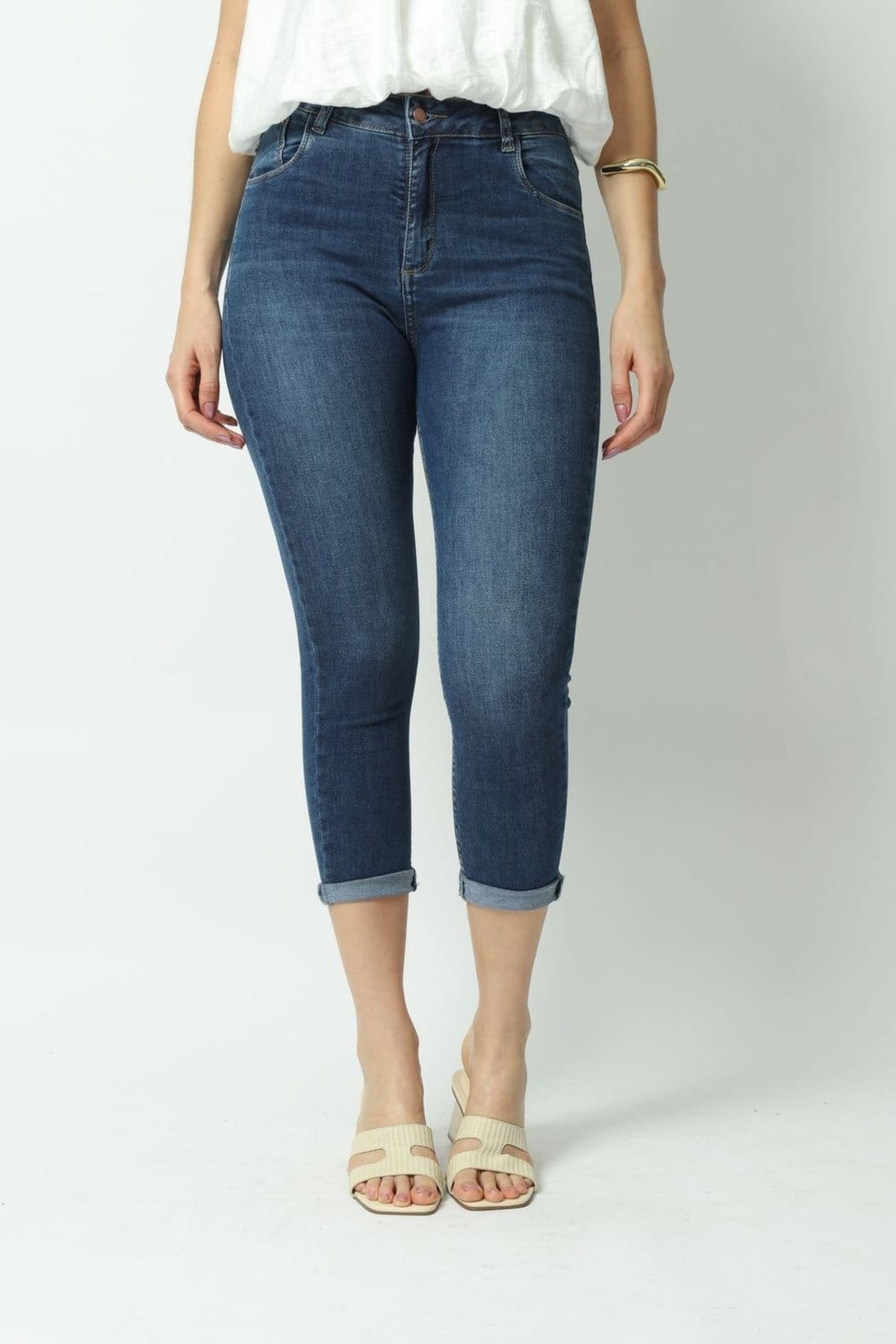 Vista 2 Calça Jeans Skinny 42 Gazzy azul