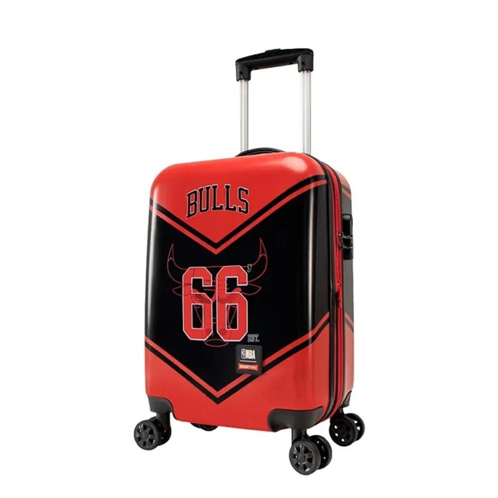 Vista 2 Infantil - Mala de Bordo Sestini NBA Chicago Bulls Space Vermelho Sestini incolor