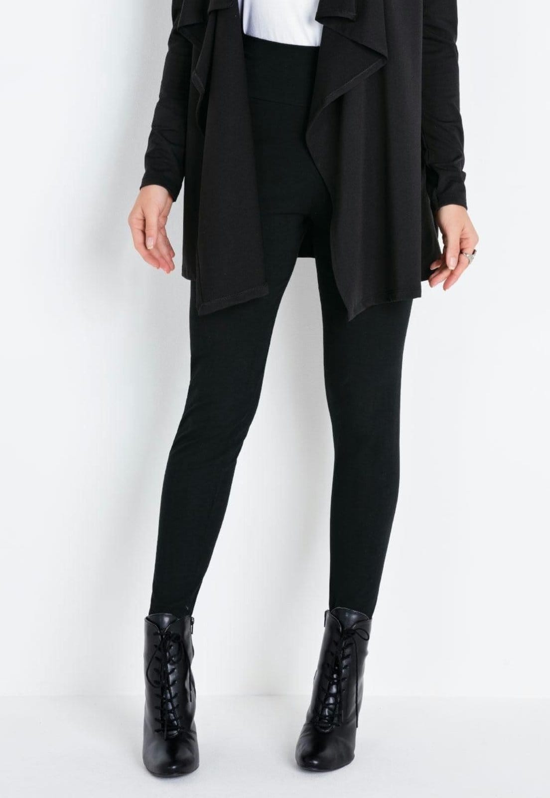 Vista principal Calça Legging Com Cós Largo Quintess preto