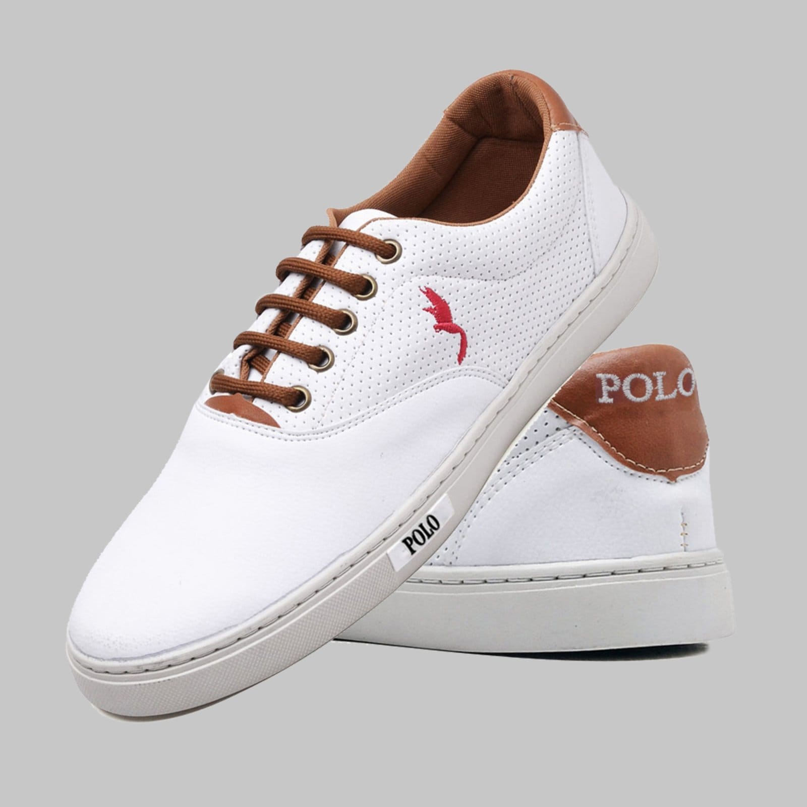 Vista 2 Kit 2 Pares Sapatênis Masculino Casual Polo Blu Branco/Preto Polo Blu preto blu