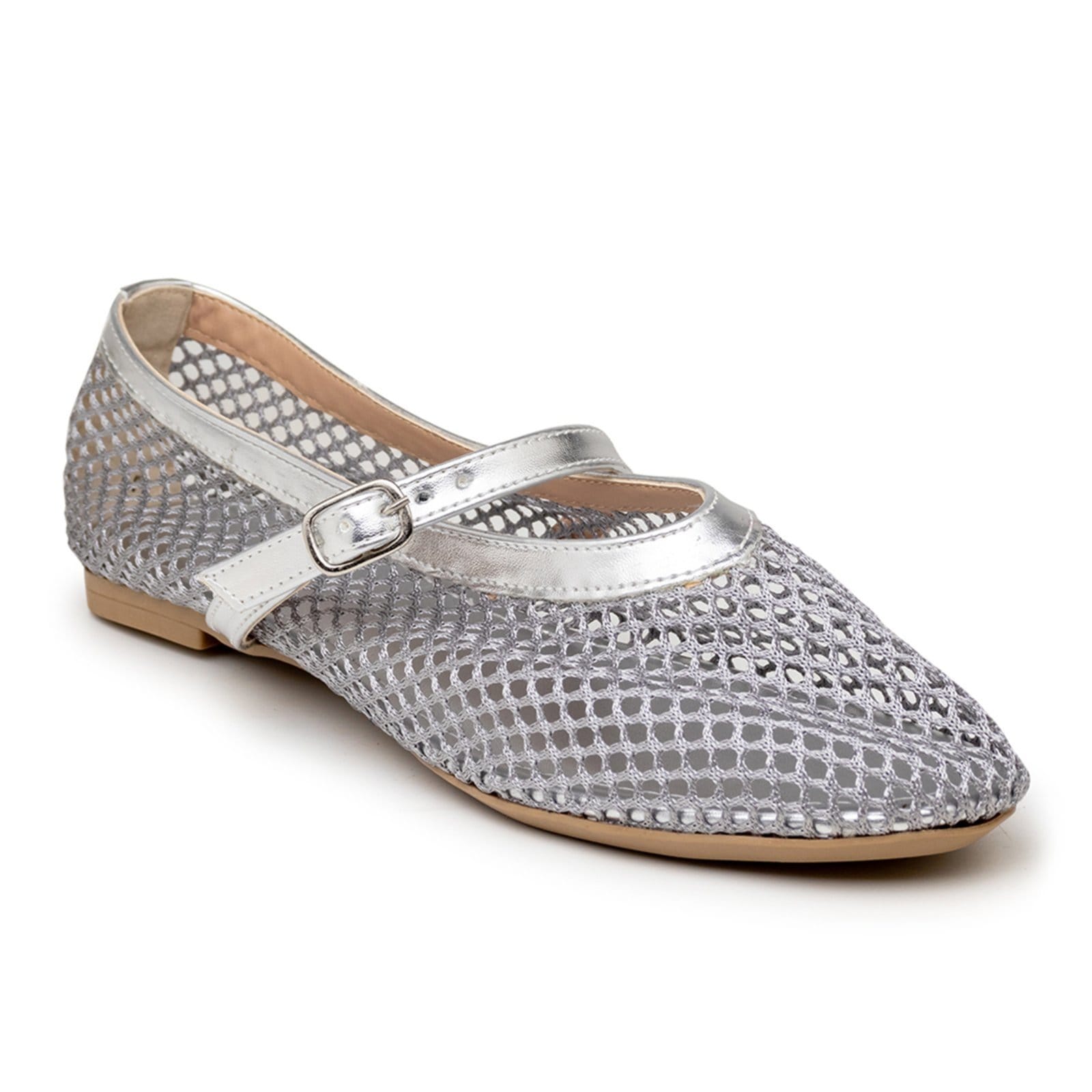 Sapatilha Feminina Boneca Tela 5400 Prateada Prateado - 2