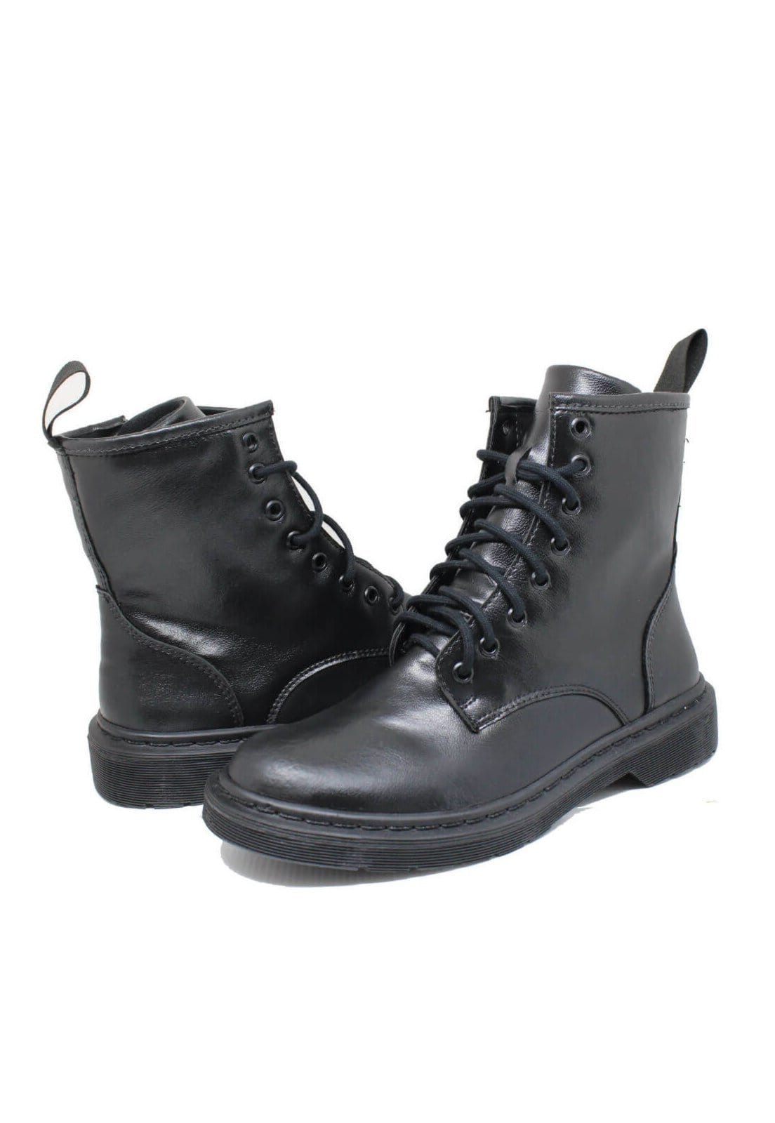 Vista 2 Coturno Inglês Estilo Veggie Preto Perfil Baixo All Black ESTILO VEGGIE SHOES preto black