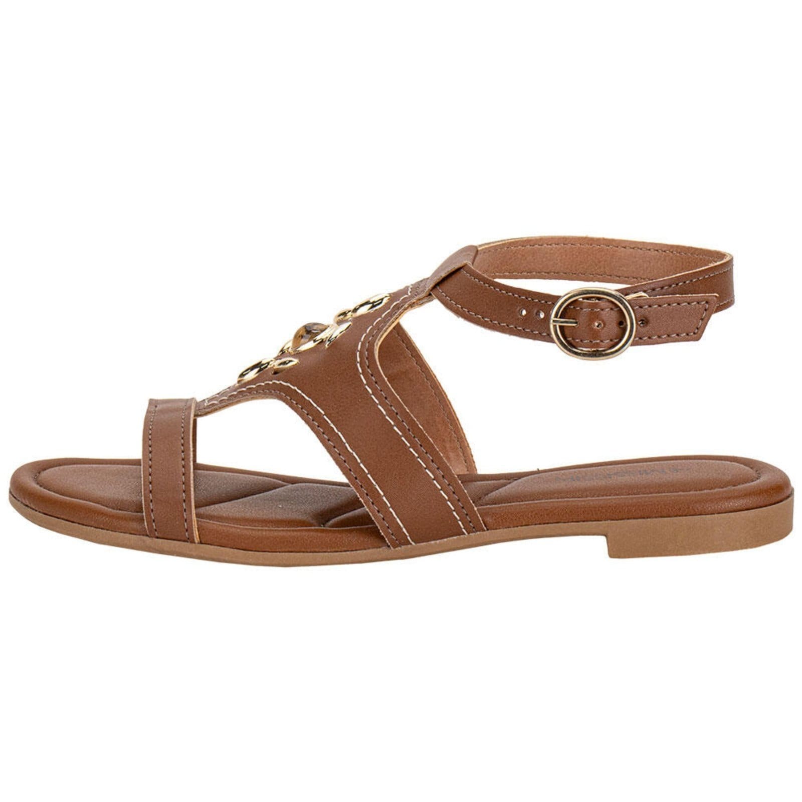 Vista 2 Sandália Feminina Flat Mississipi J0371 A0640371 MISSISSIPI caramelo