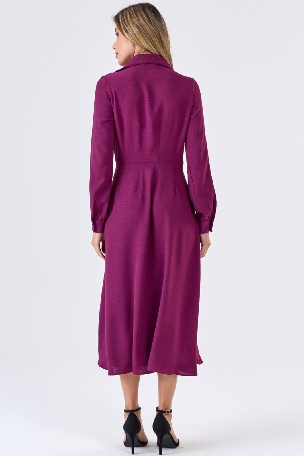 Vista principal Vestido Chemise Midi PKS Magenta PKS rosa magenta