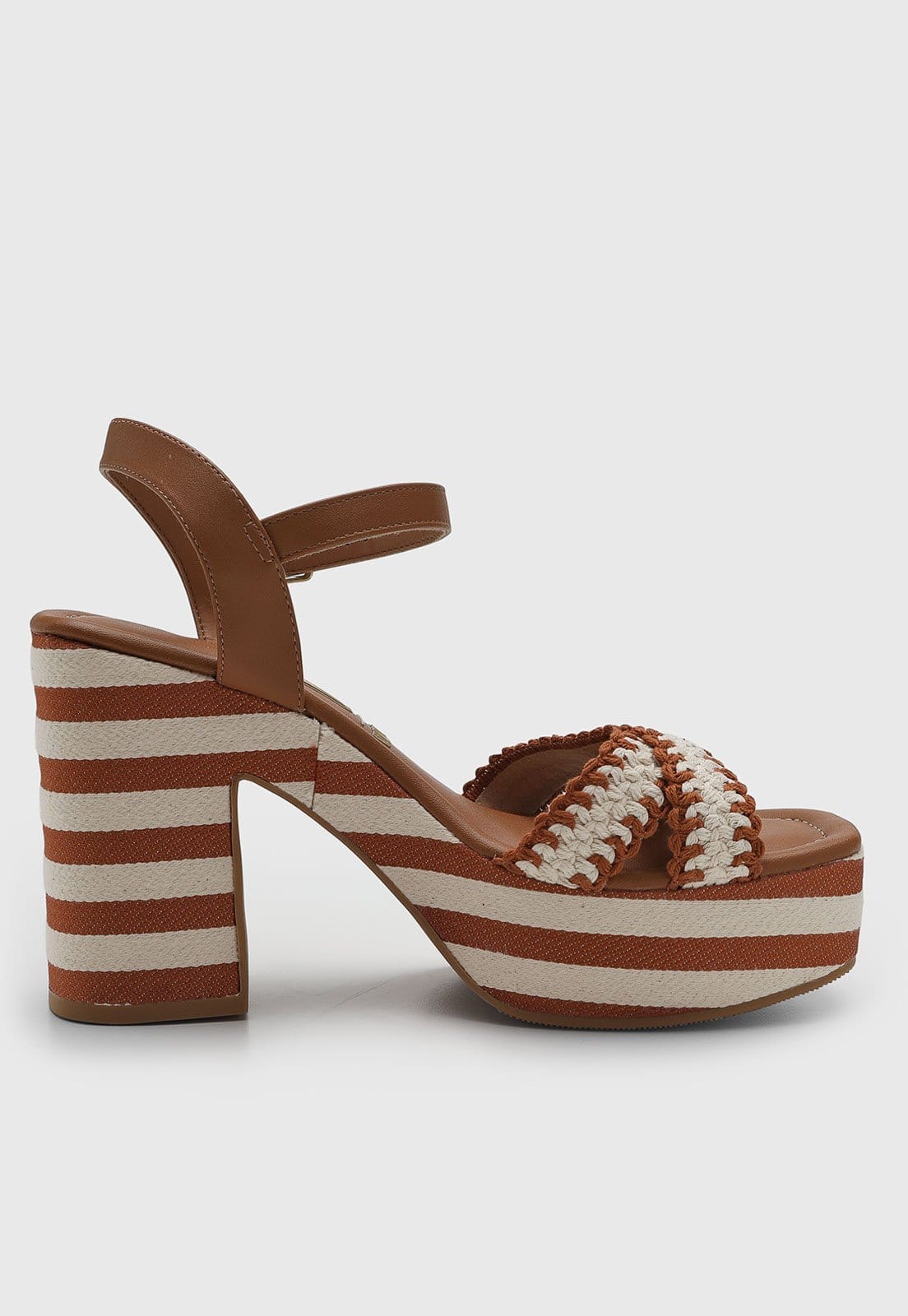 Vista 2 Sandália Feminina Vizzano Tramada VIZZANO caramelo