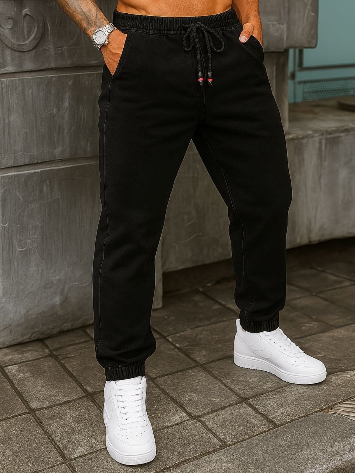 Vista principal Calça Jogger Jeans Masculina CKF Wear CKF Wear preto