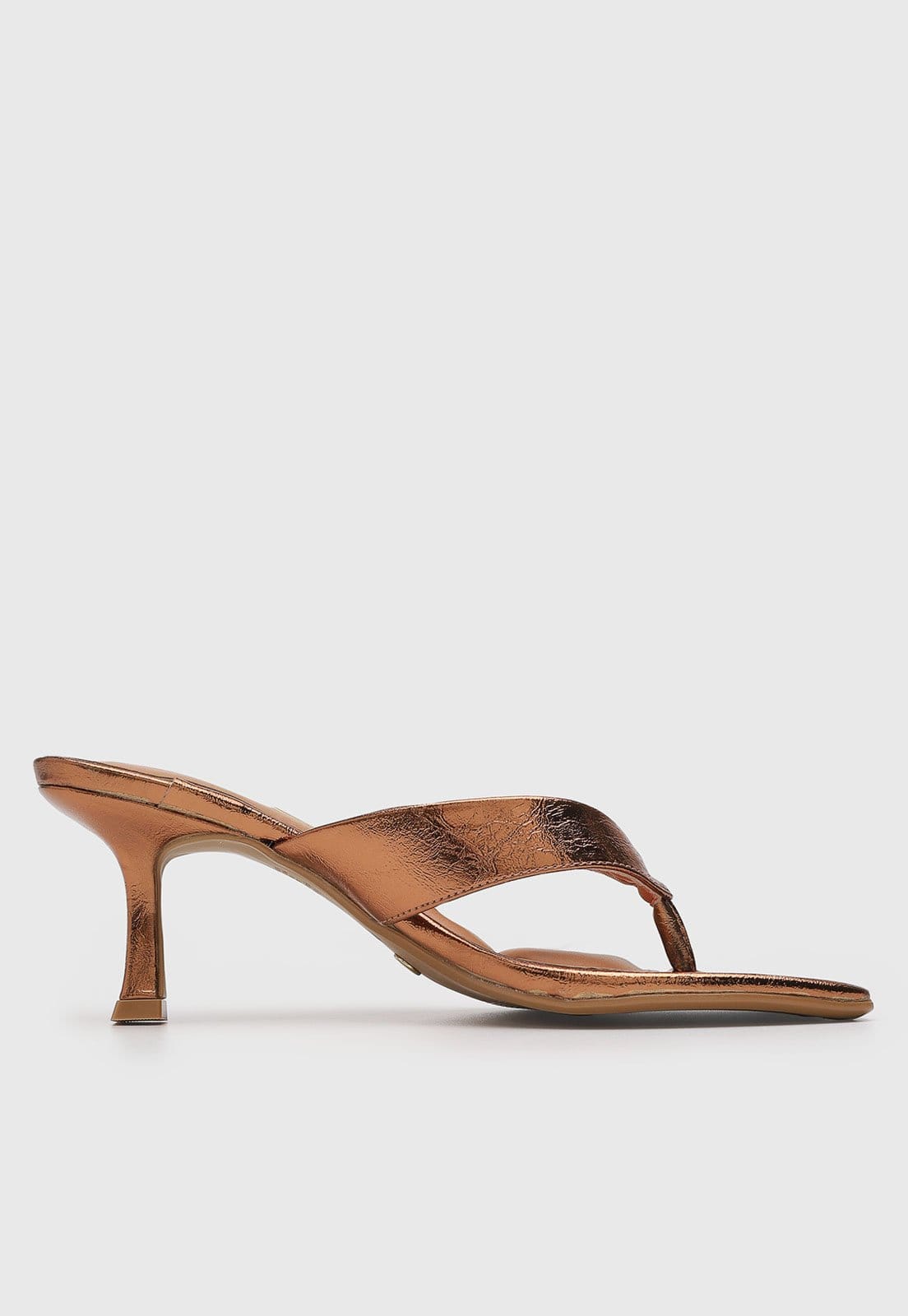 Vista 2 Sandália Feminina Vizzano Salto Médio Geométrico VIZZANO bronze