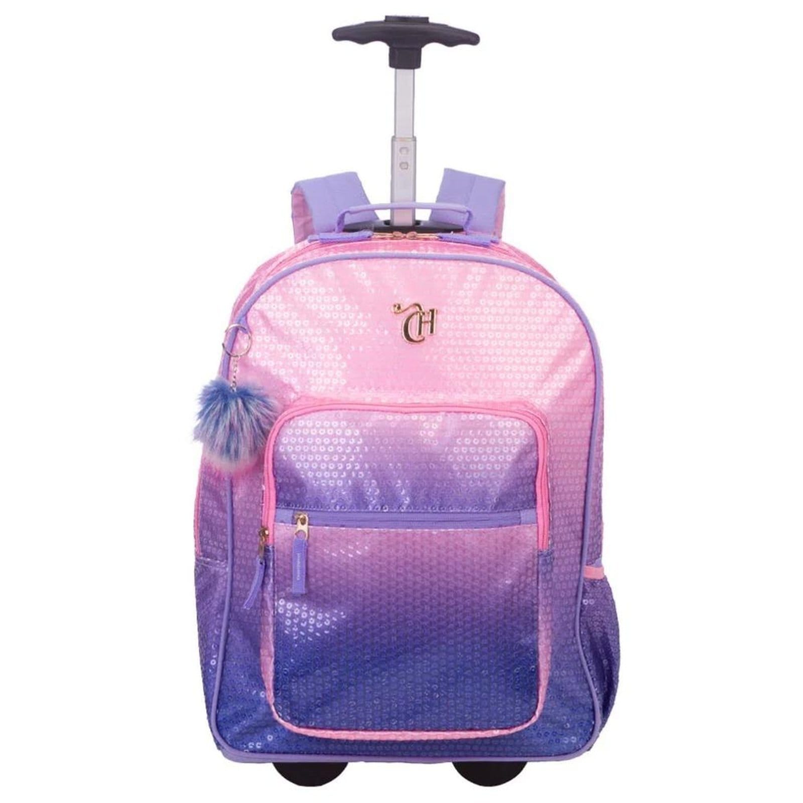 Vista principal Infantil - Mochila Sestini Com Carrinho Capricho Paetê Rosa Lilás Sestini incolor rosa
