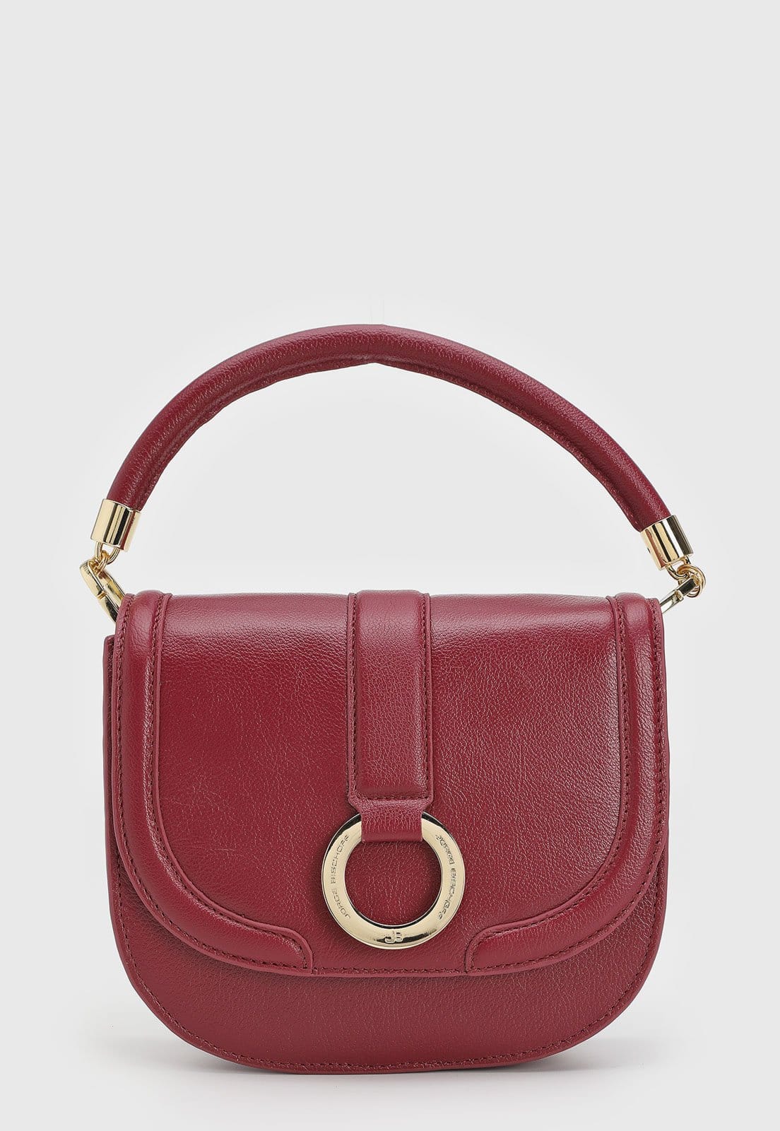 Vista principal Bolsa Feminina Jorge Bischoff Estruturada Alça de Mão Vermelha Jorge Bischoff vermelho