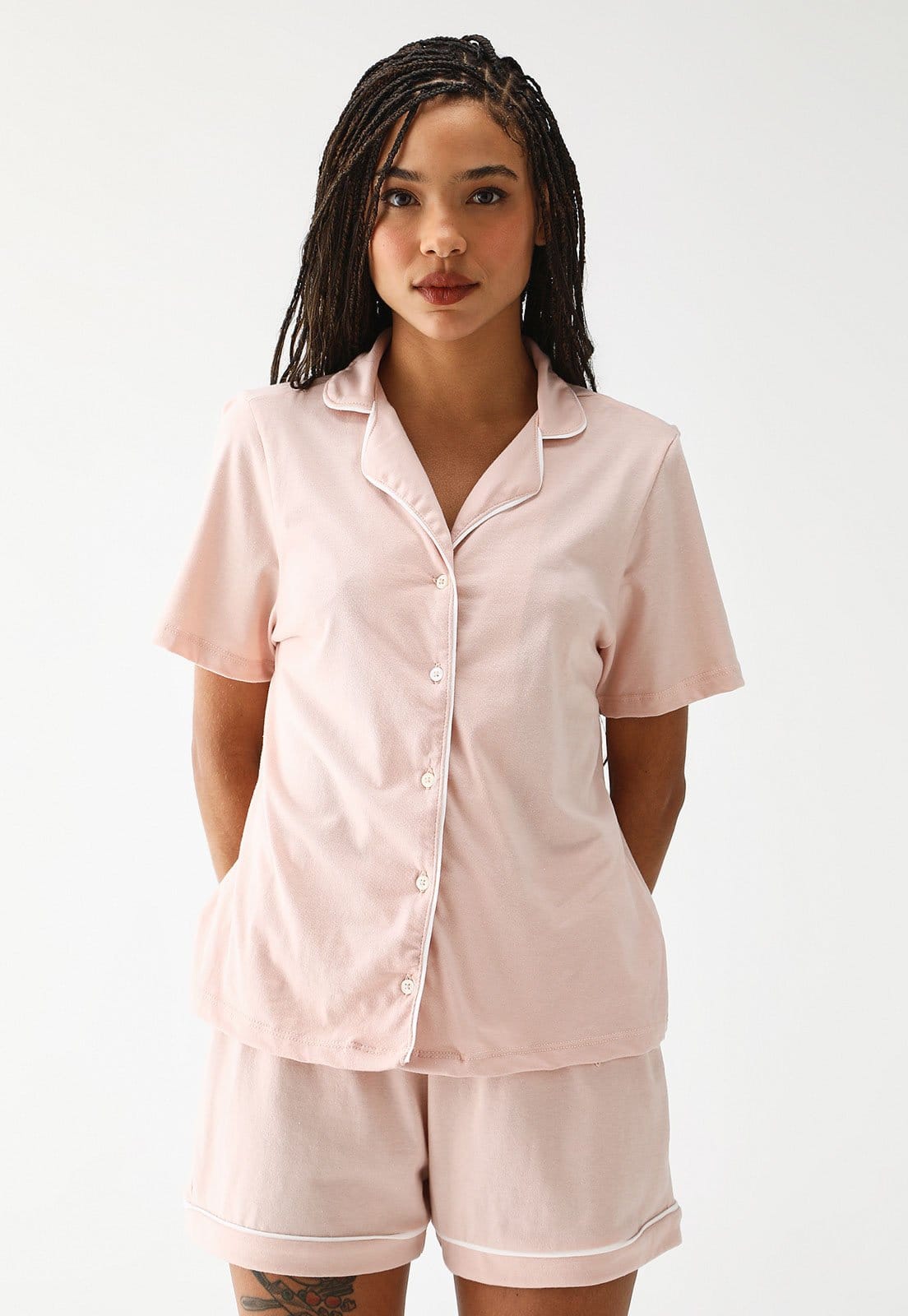 Vista principal Pijama Hering Curto Essencial Hering rosa