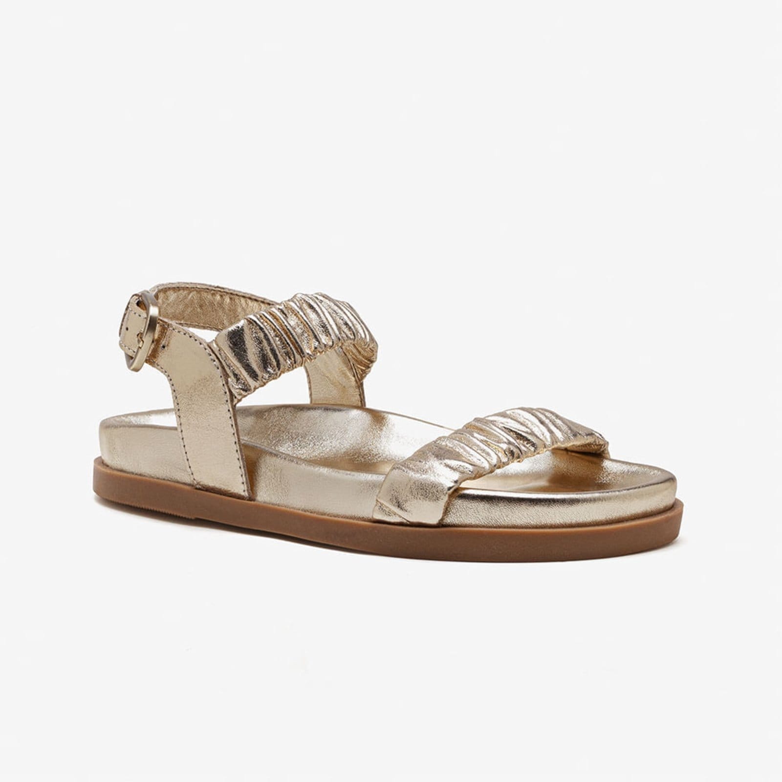 Vista 2 Papete Feminina Iris Couro DEMOCRATA marrom