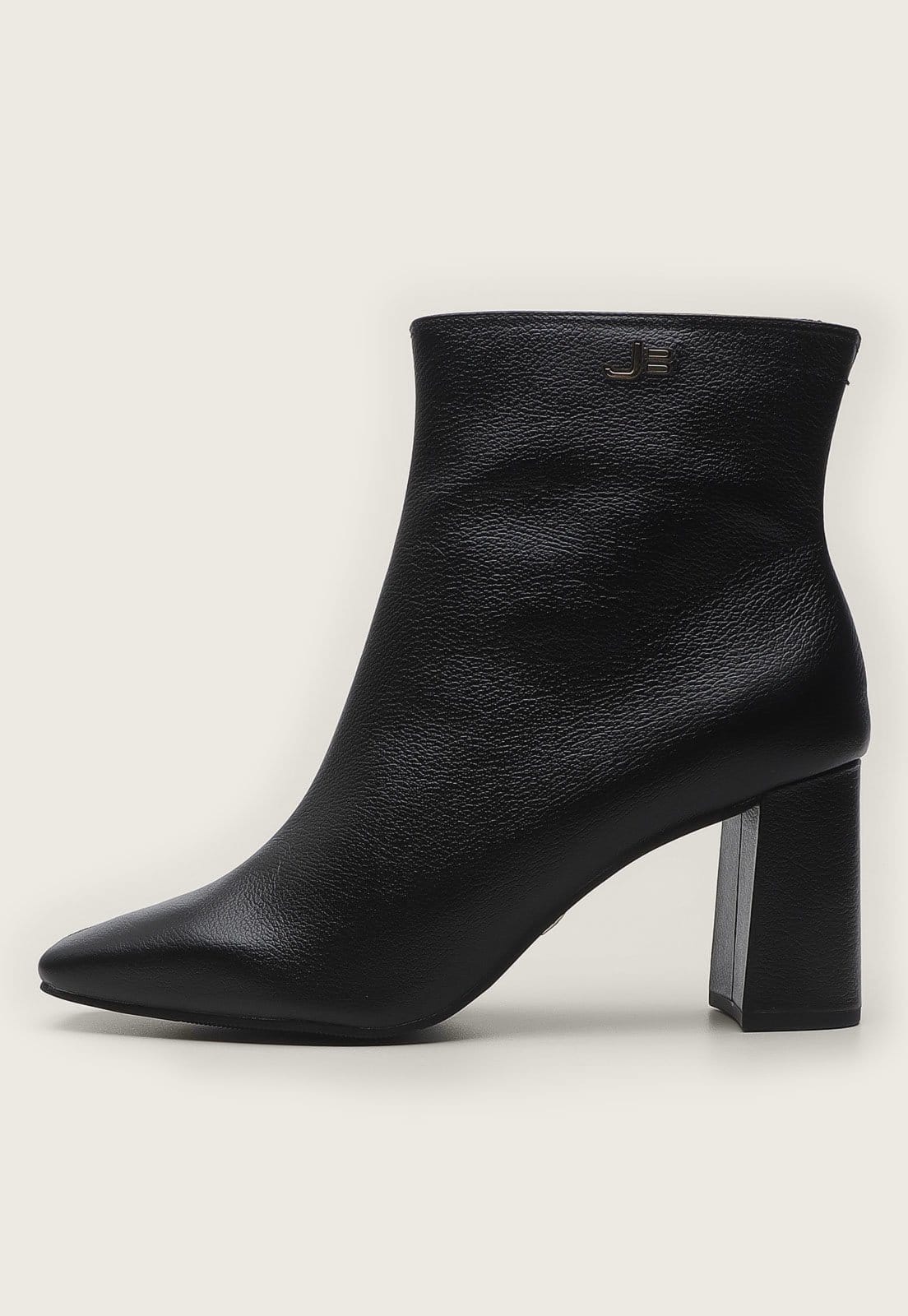 Vista principal Bota Jorge Bischoff de Couro Salto Grosso Preta Jorge Bischoff preto