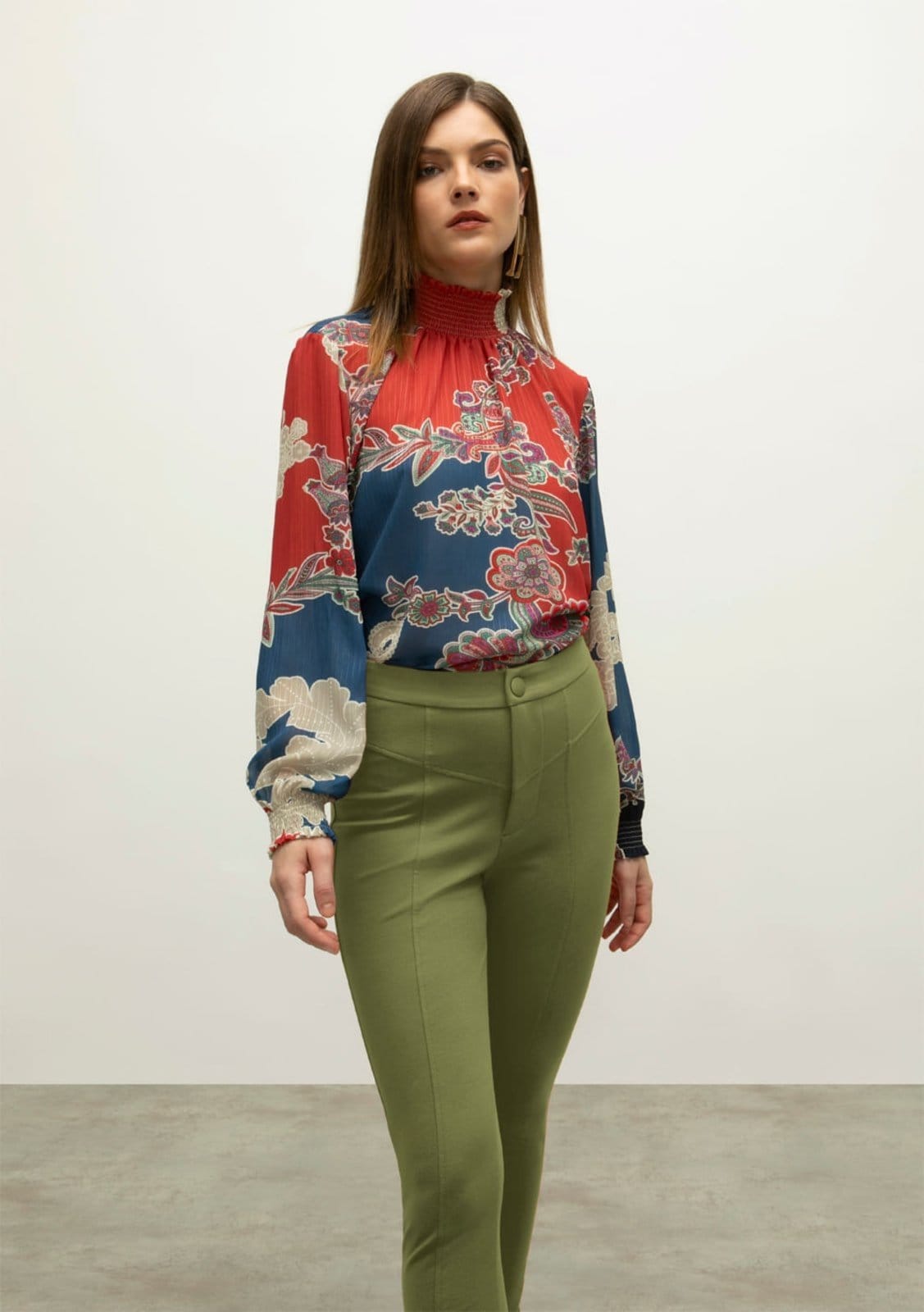 Vista principal Calça Iódice Legging Cós Alto Com Recorte IÓDICE verde