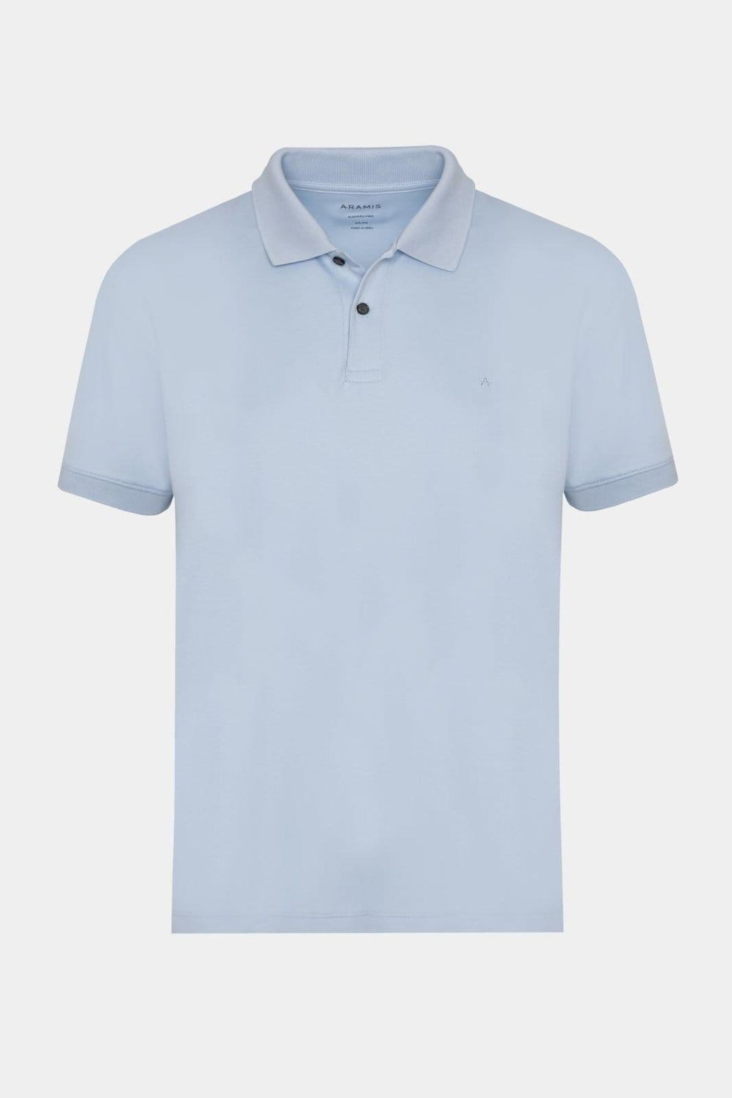 Vista principal Polo Aramis Manga Curta Interlock Pima Topazio Aramis azul