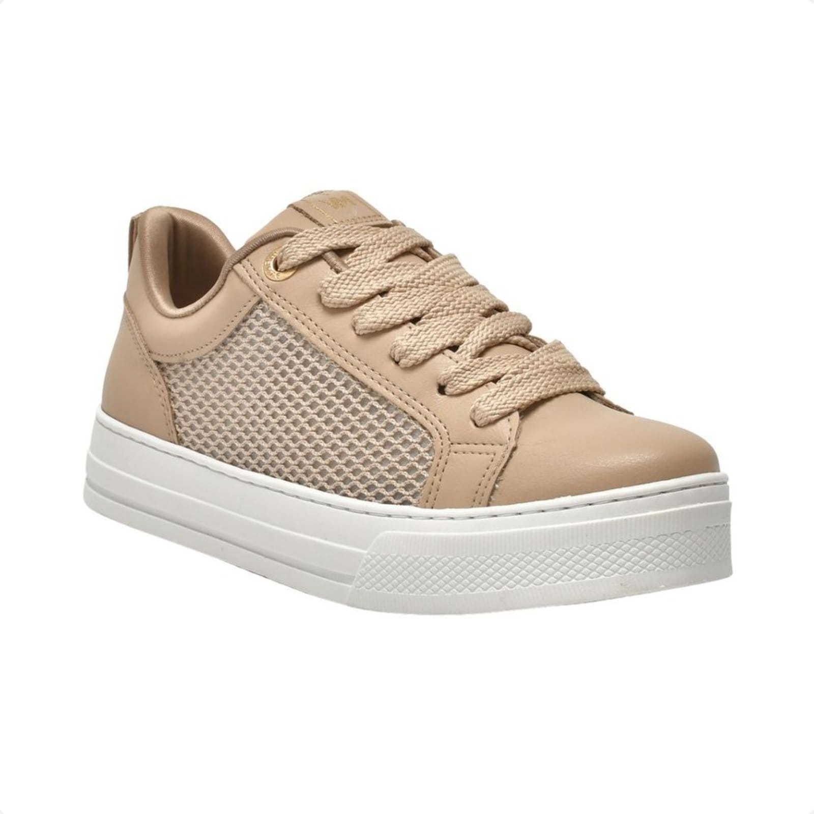 Vista 2 Tênis Moda Feminino Casual VIA MARTE caramelo