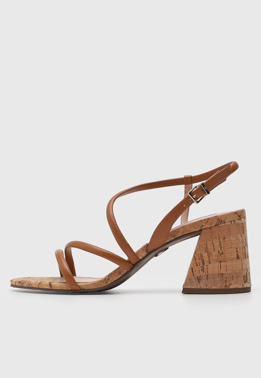 Sandália Feminina Jorge Bischoff Salto Bloco Cortiça