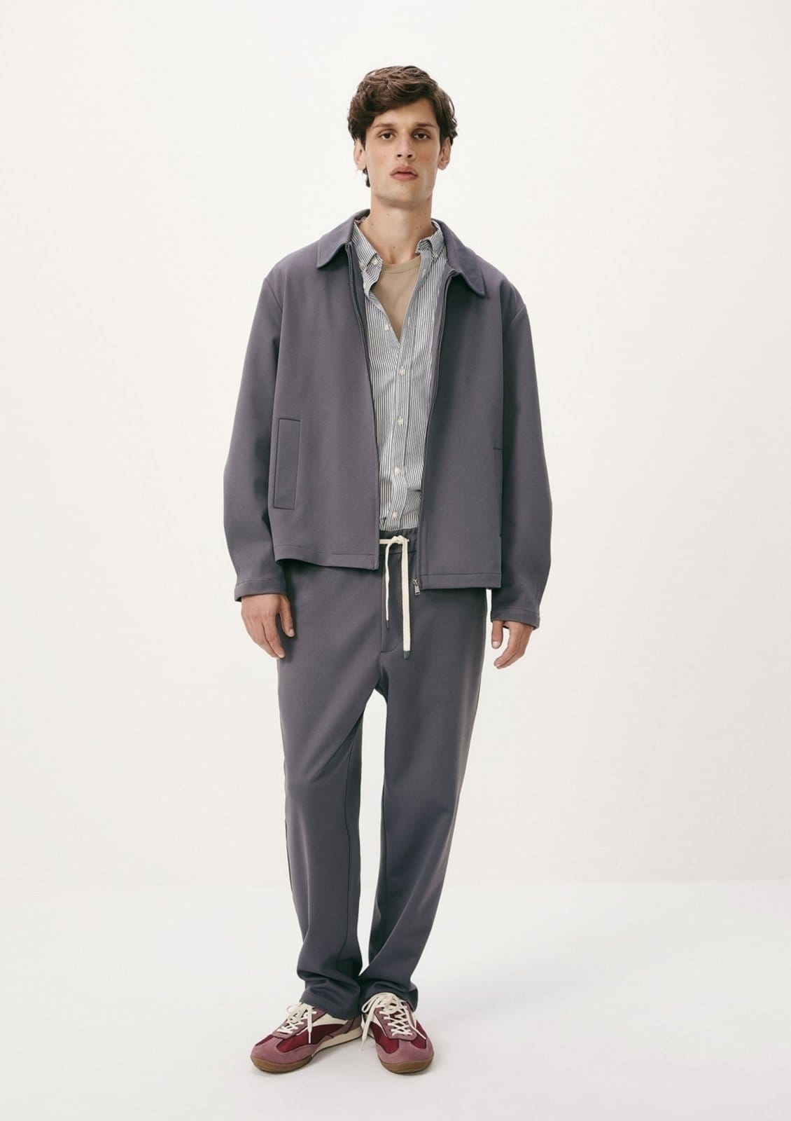 Vista 2 Jaqueta Masculina Regular Com Bolso Hering cinza
