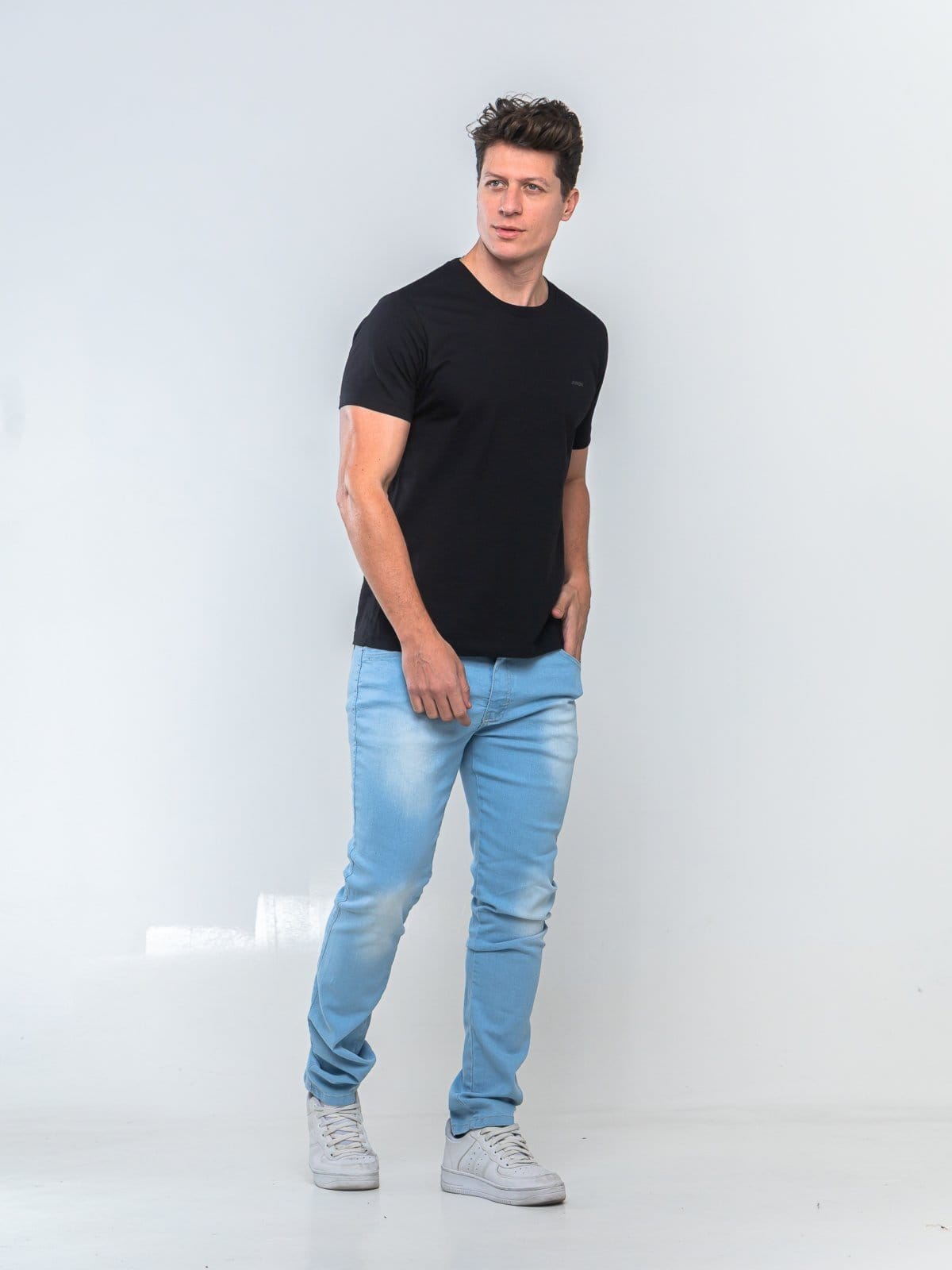 Calça Jeans Delave Masculina Tempo Habil Confortavel e Casual