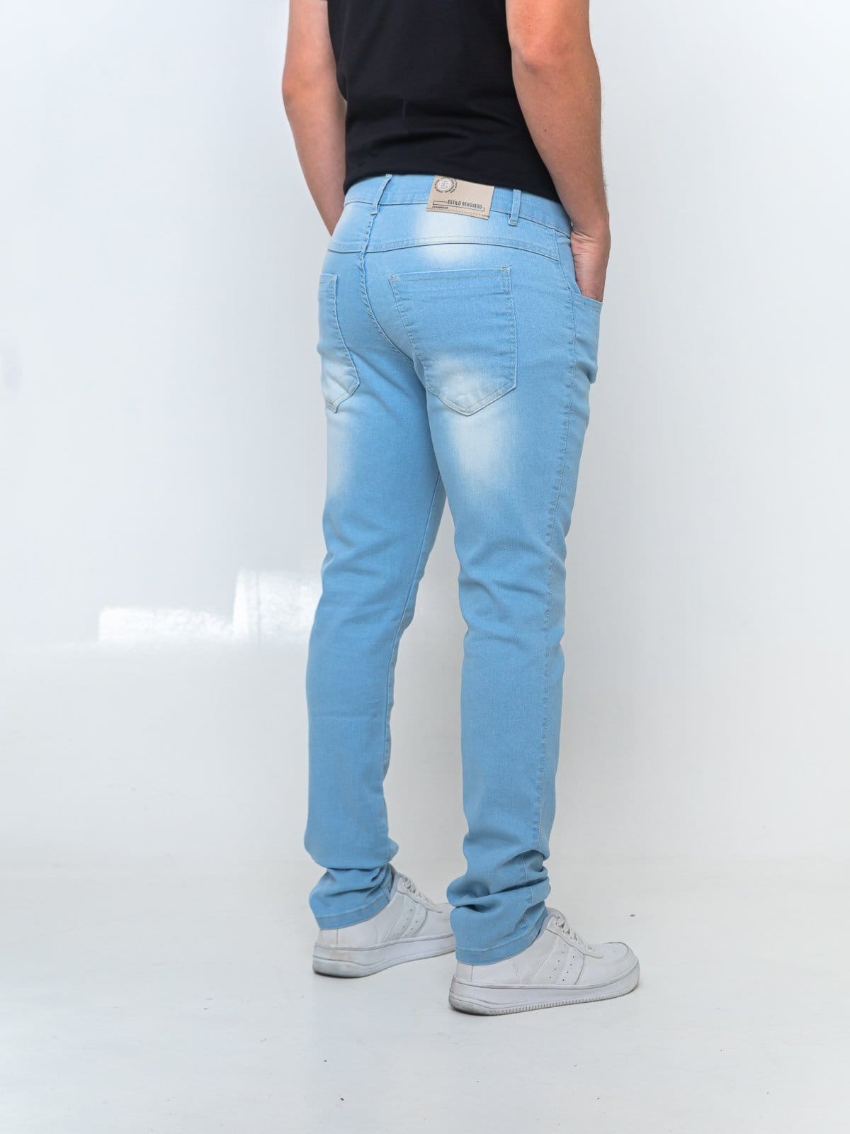 Vista 2 Calça Jeans Delave Masculina Tempo Habil Confortavel e Casual 5 Estilo azul