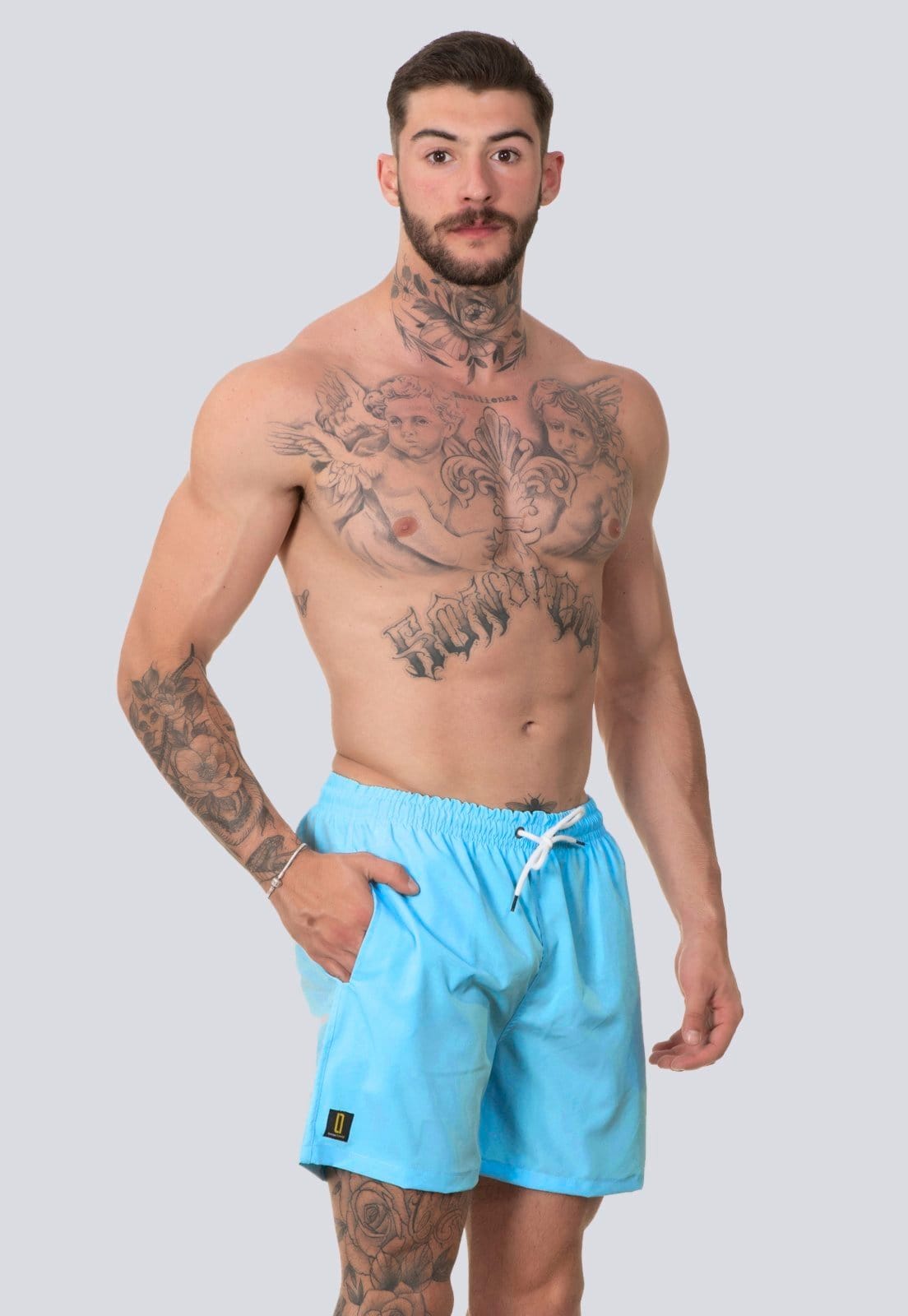 Vista 2 Kit 2 Short Masculino Bermuda Praia Mauricinho Jr Rf220 Colorido Lucas Lunny multicolorido