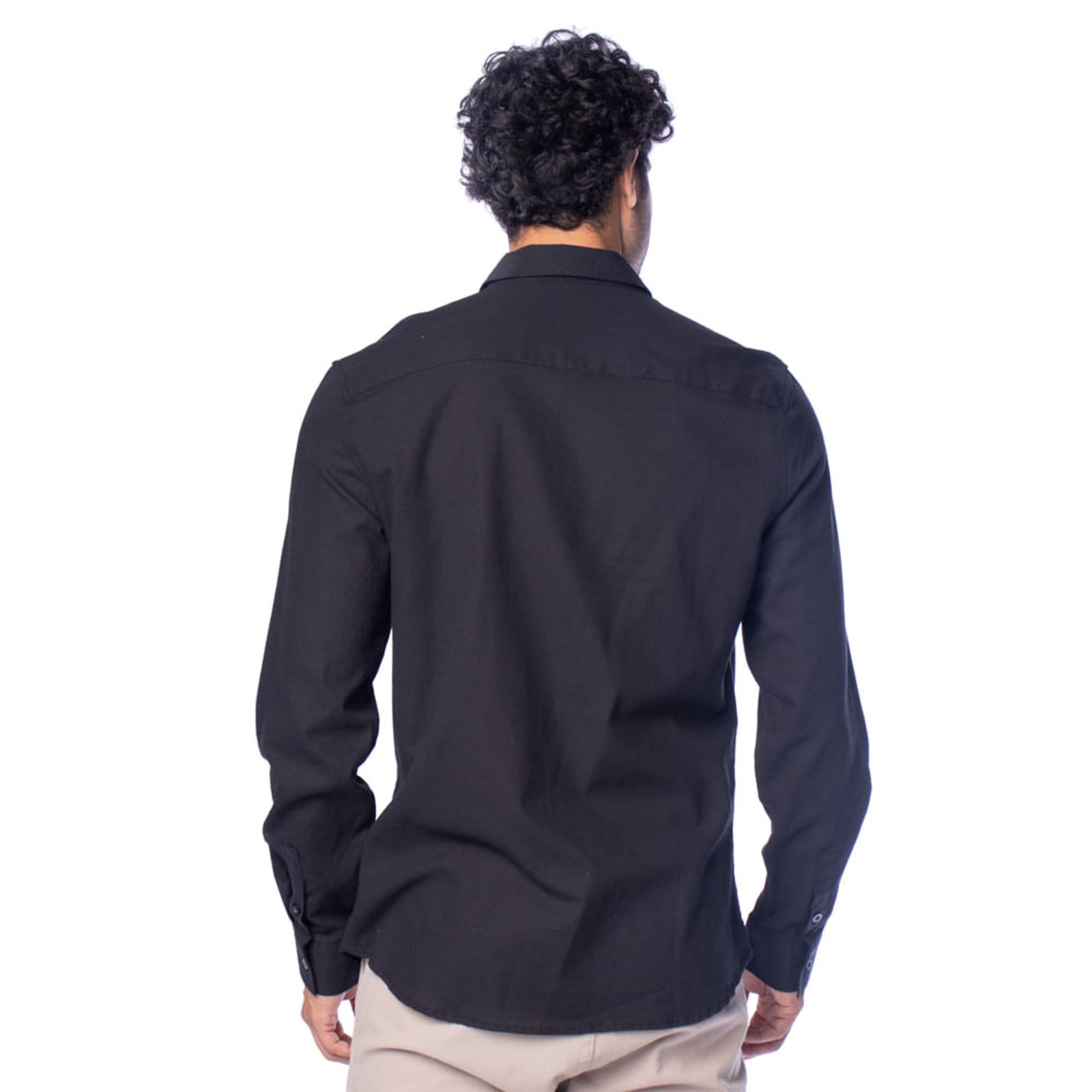 Vista 2 Camisa Masculina Dixie Manga Longa Dixie preto