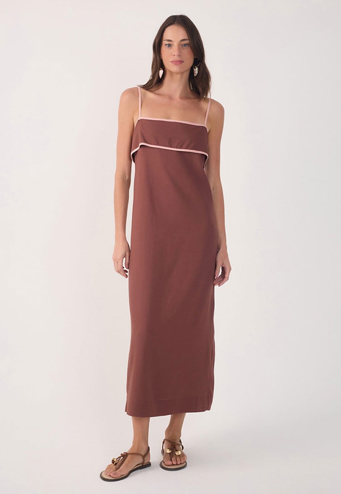 Vista principal Vestido Dress To Midi Viés Dress to vinho