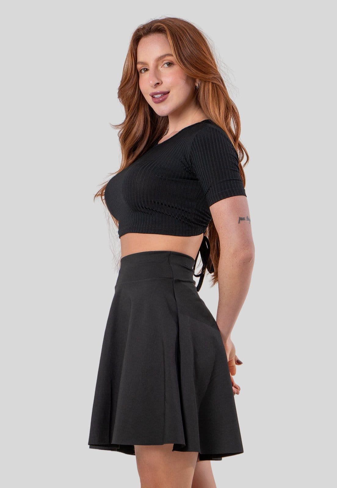 Saia Curta Feminina Rodada Godê Roupa Feminina