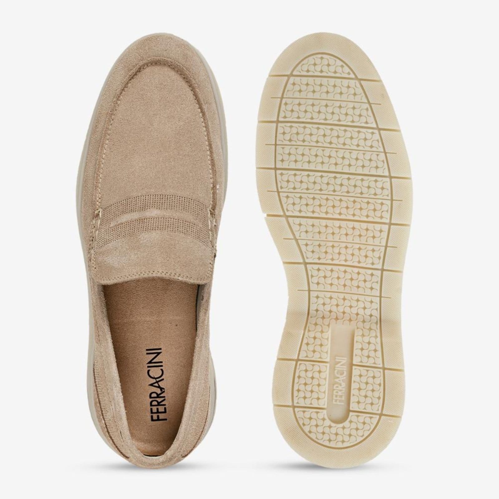 Vista 2 Loafer Malta Plus Ferracini em Camurça Casual Básico FERRACINI bege